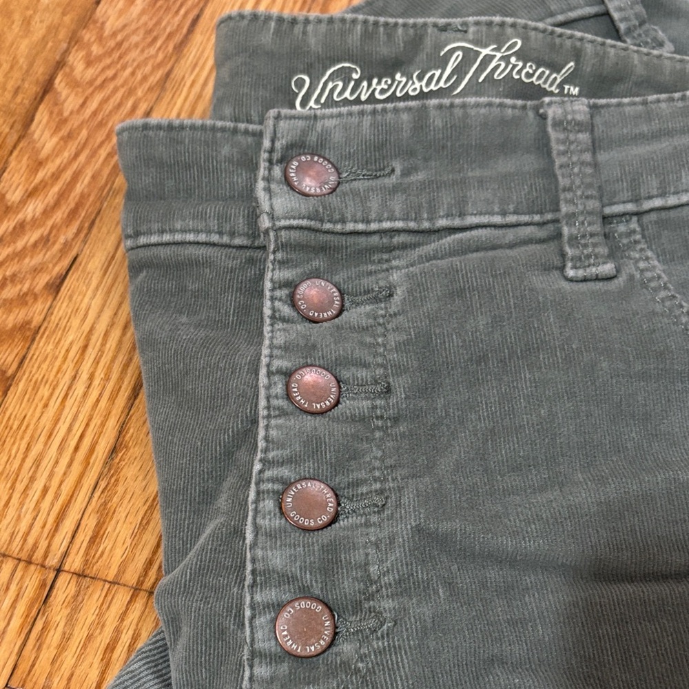 Universal Thread Olive Button-Fly Pants - image 3